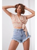 Women\'s shorts with frayed bottoms 7911 - Online store - Boutique